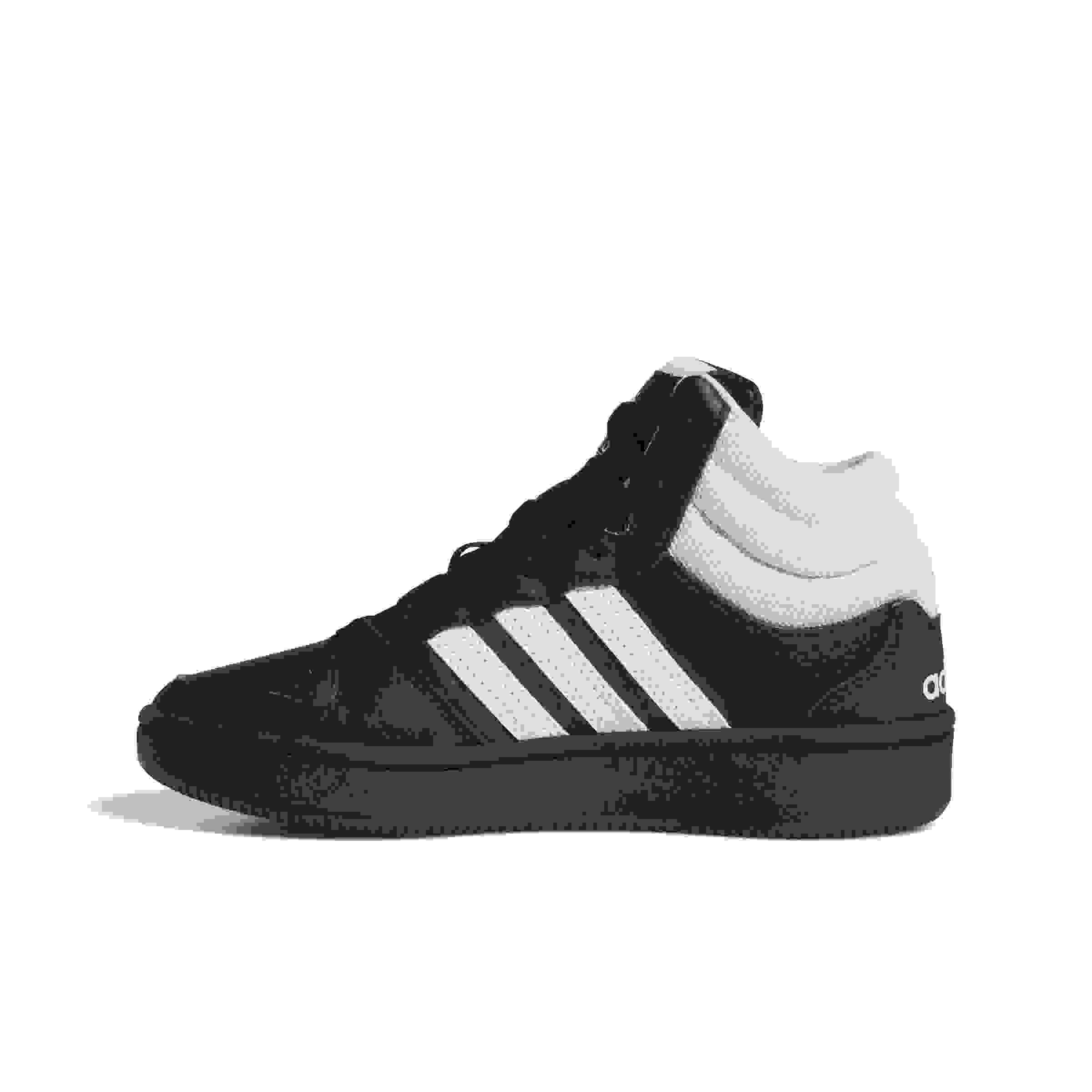 adidas Hoops Mid Classic Grade School Boys' "Core Black/Ftwr White/Orbit Grey" Shoe